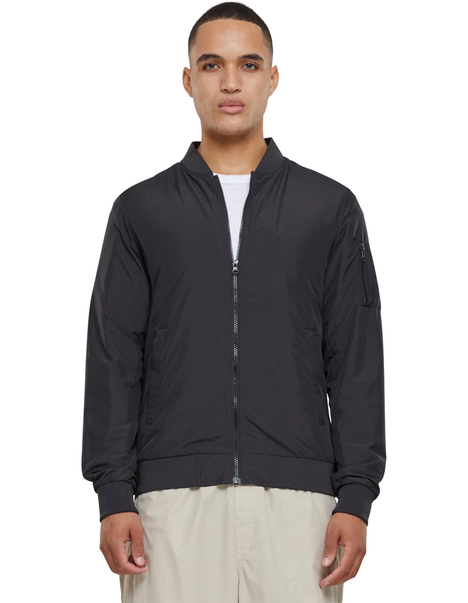 Mens Light Bomber Jacket - Black – ucb2b