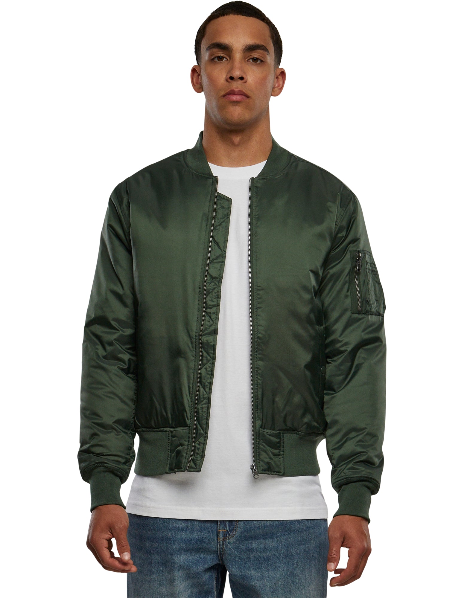 Mens Tech Bomber Jacket - Olive – ucb2b